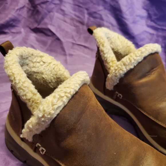 Skechers easy going gold rush casual boots vegan leather faux fur size 6 - Picture 2 of 10